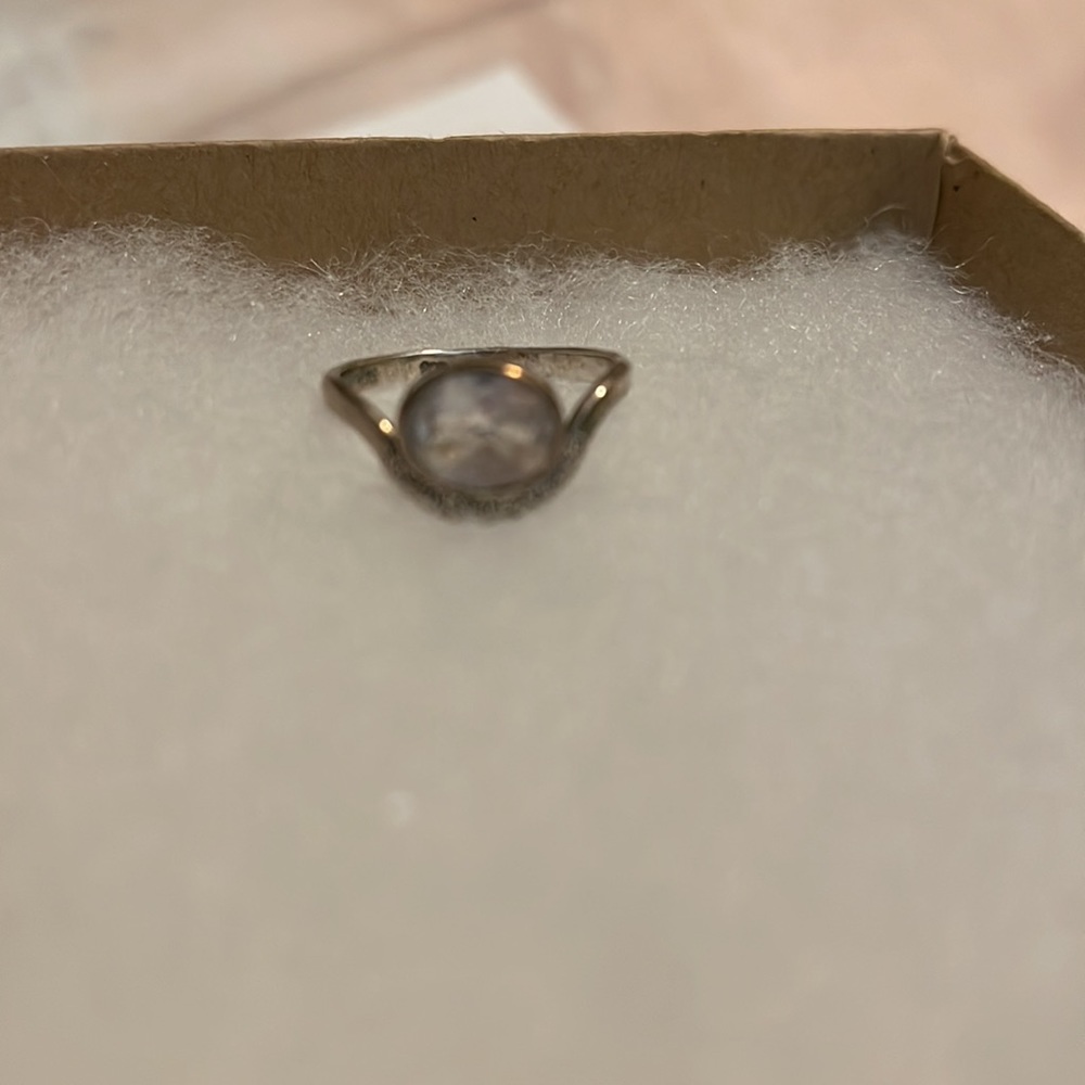 Sterling silver ring with clear stone